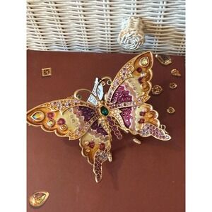 Jay Strongwater Butterfly Medium SDH1927256 Enamel Swarovski Crystal NEW